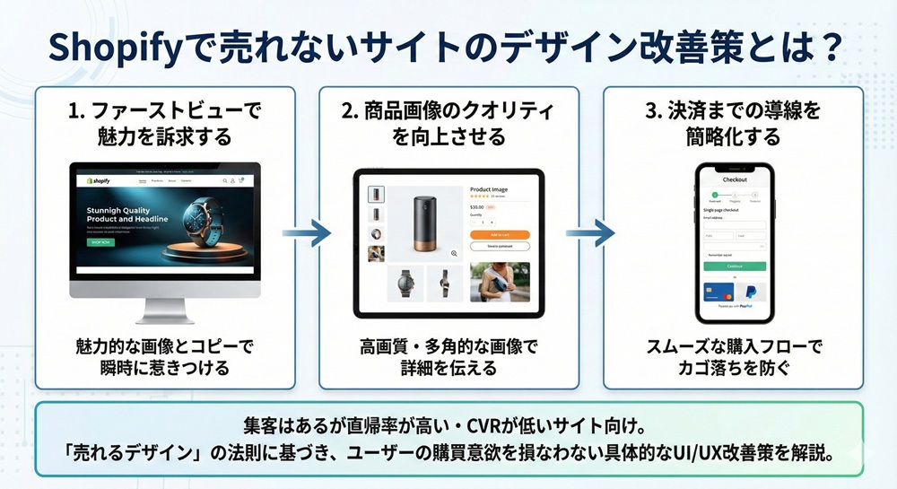 Shopifyで売れないサイトのデザイン改善策とは？