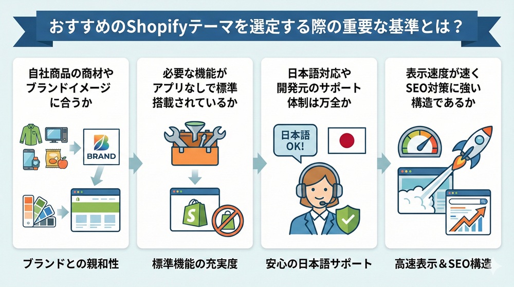 おすすめのShopifyテーマを選定する際の重要な基準とは？