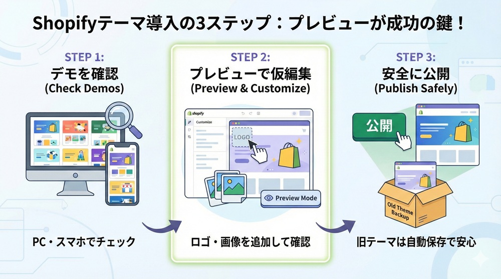 Shopifyでおすすめのテーマを導入する手順とは？