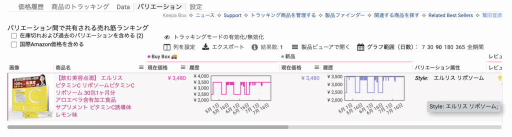 keepa 使い方