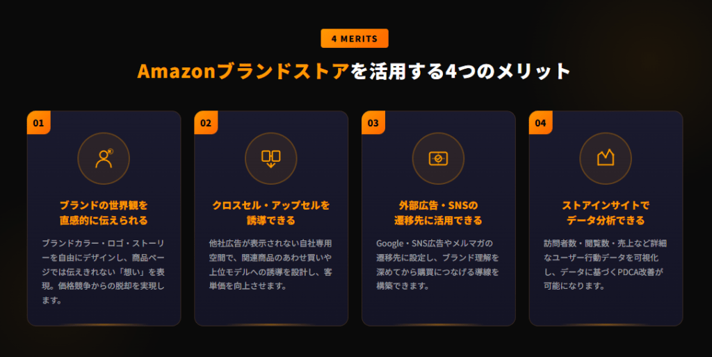 Amazonブランドストアを活用する4つのメリット