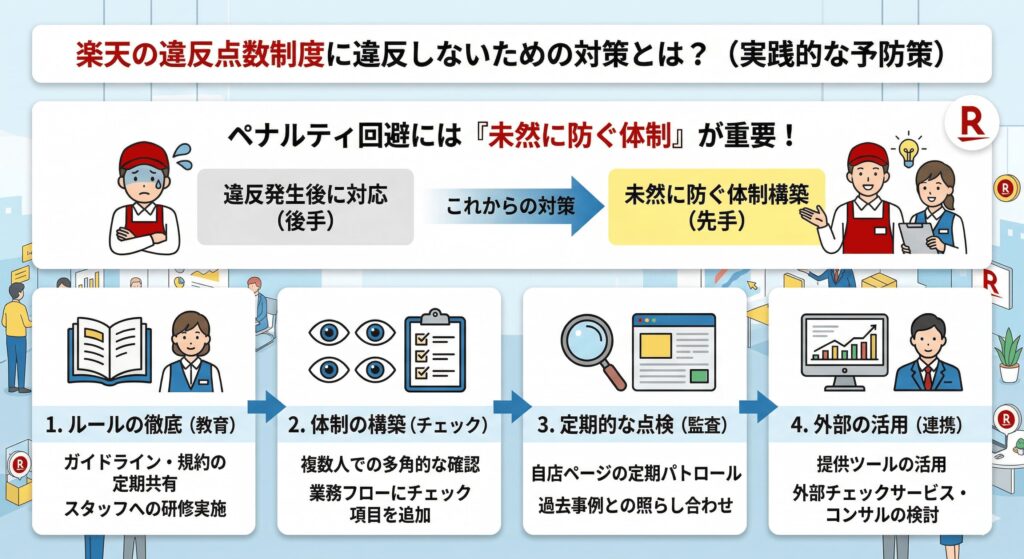 楽天の違反点数制度に違反しないための対策とは？