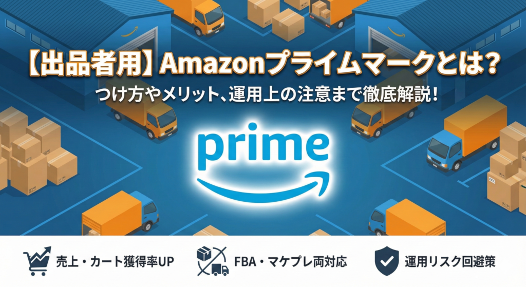 【出品者用】Amazonプライムマークとは？つけ方やメリット、運用上の注意まで徹底解説！