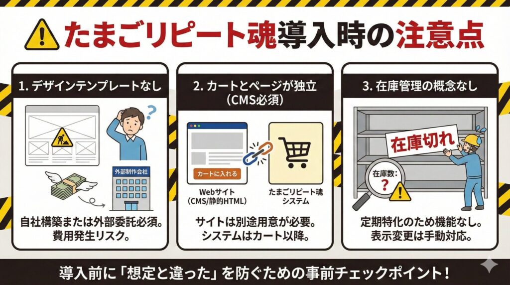 たまごリピート魂導入時の注意点