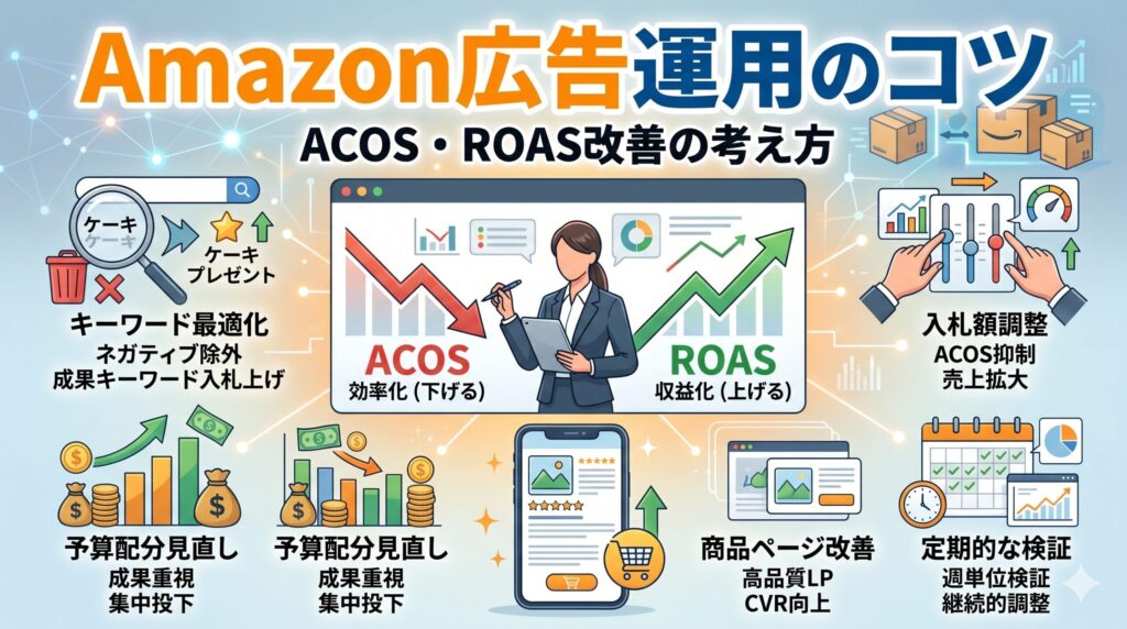 Amazon広告運用のコツ:ACOS・ROAS改善の考え方