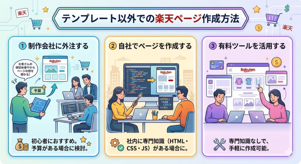 テンプレート以外での楽天ページ作成方法