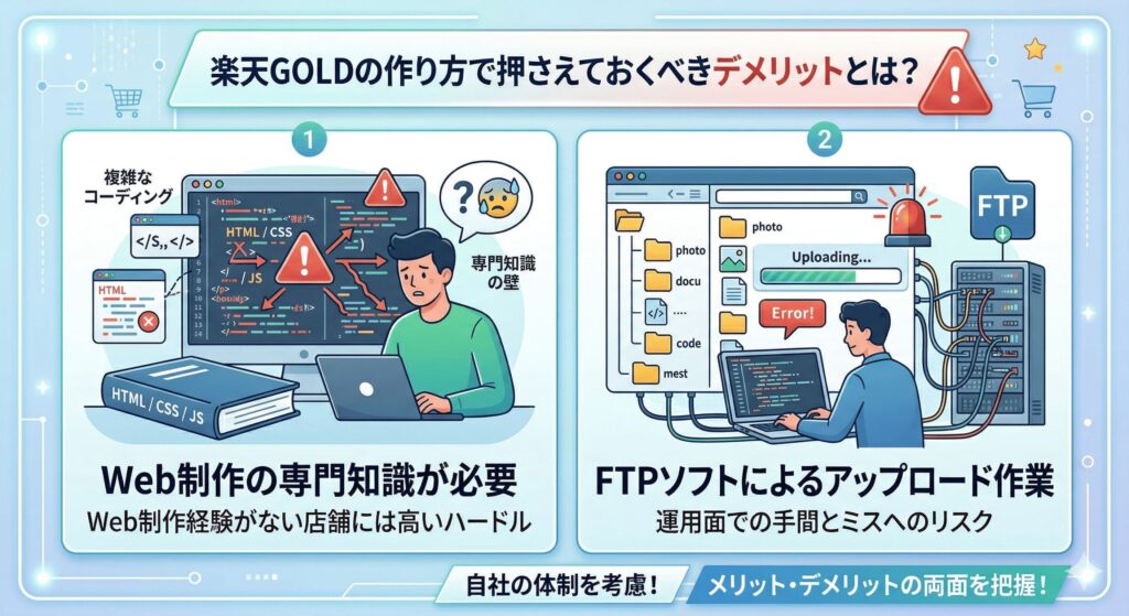 楽天GOLDの作り方で押さえておくべきデメリットとは？