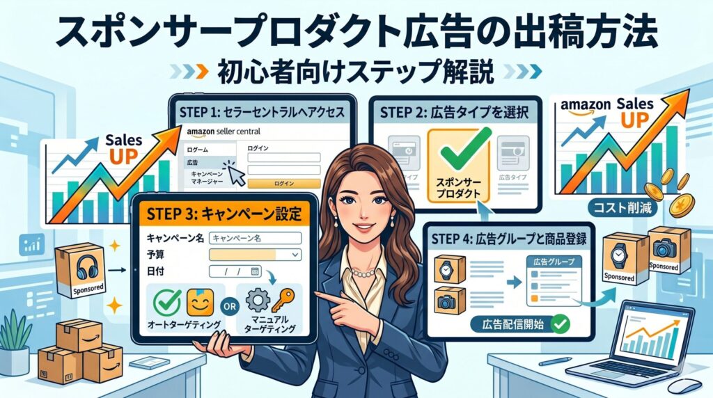 スポンサープロダクト広告の出稿方法(初心者向けステップ解説)