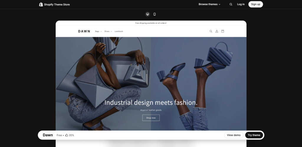 Shopify公式が提供する標準テーマDawn（ドーン）