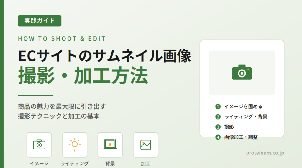 ECサイトのサムネイル画像の撮影・加工方法