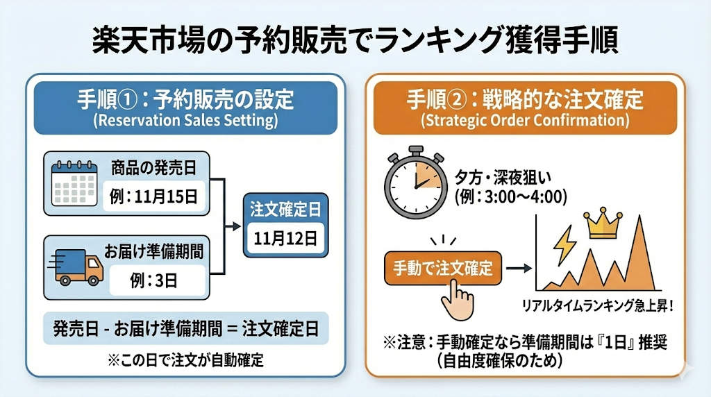 楽天市場の予約販売を活用して楽天ランキングに掲載させる手順とは?