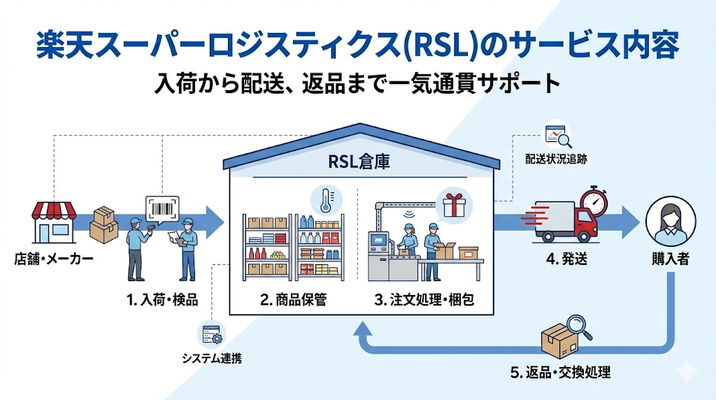 楽天スーパーロジスティクス(RSL)のサービス内容