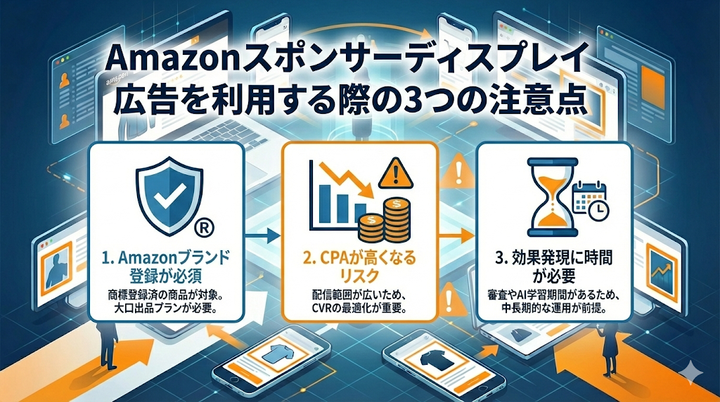 Amazonスポンサーディスプレイ広告を利用する際の3つの注意点