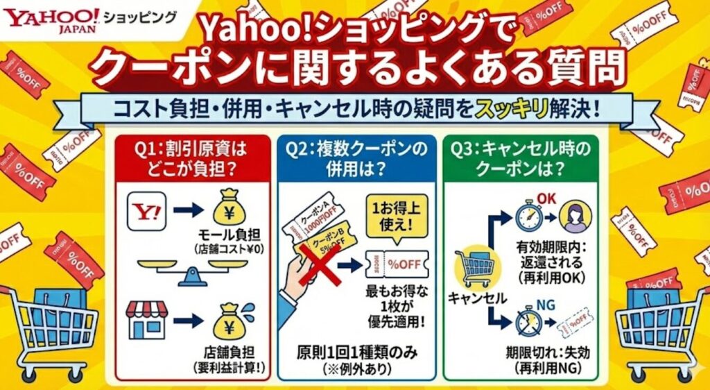 Yahoo!ショッピングのクーポンに関するよくある質問