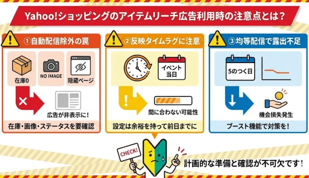 Yahoo!ショッピングのアイテムリーチ広告利用時の注意点とは？