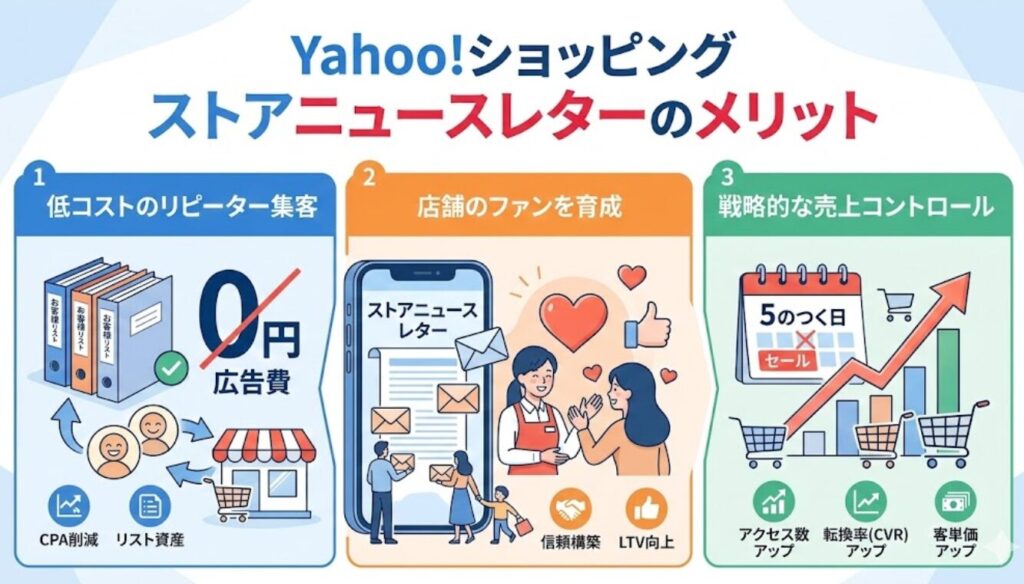 Yahoo!ショッピングのストアニュースレターのメリットは？