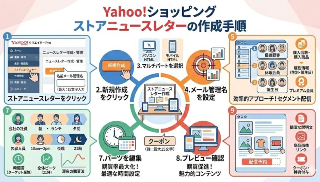 Yahoo!ショッピングのストアニュースレターの作成手順とは？