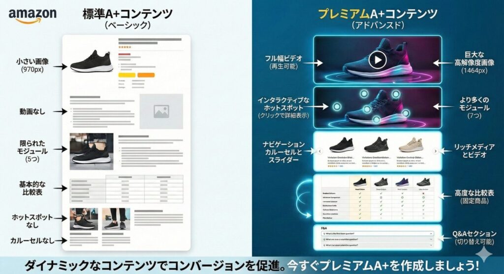 プレミアムA+で進化した「5つのポイント」
