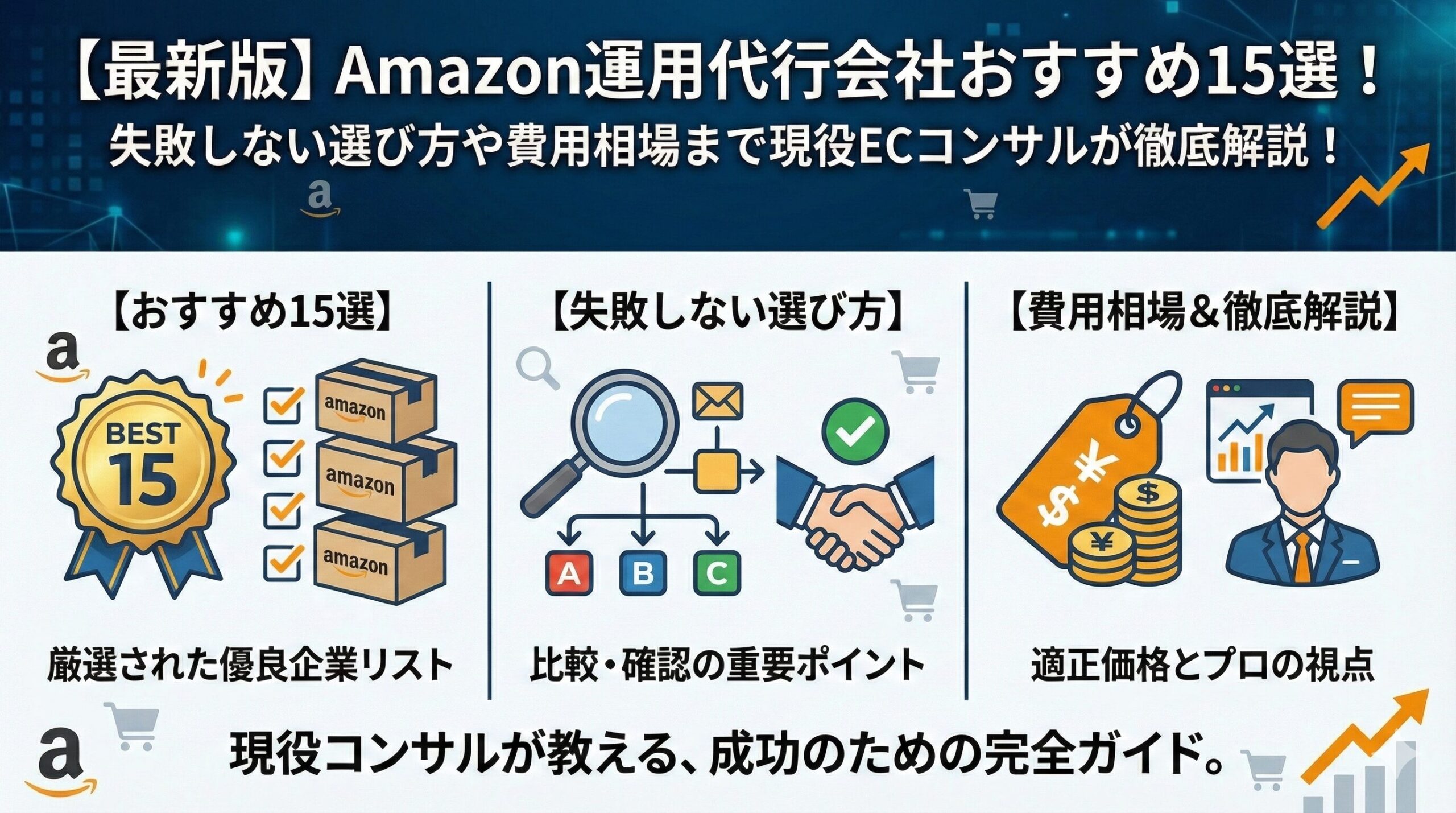 【最新版】Amazon運用代行会社おすすめ15選！失敗しない選び方や費用相場まで現役ECコンサルが徹底解説！