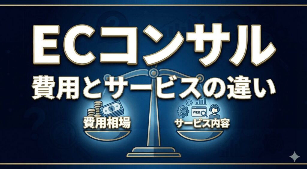 ECコンサルの費用相場とサービス内容の違い
