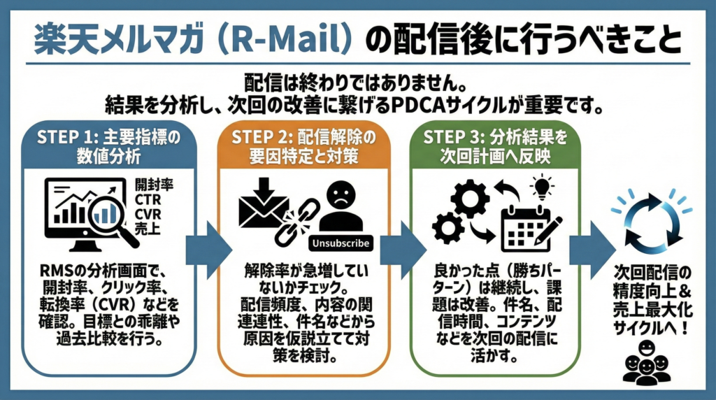 楽天メルマガ(R-Mail)の配信後に行うべきこと