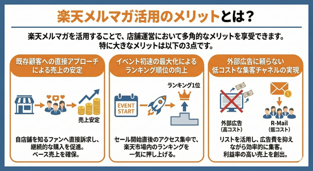 楽天メルマガ活用のメリットとは?