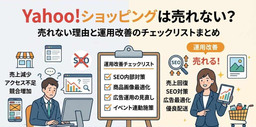 【2026年最新】Yahoo!ショッピングは売れない？売れない理由と運用改善のチェックリストまとめ