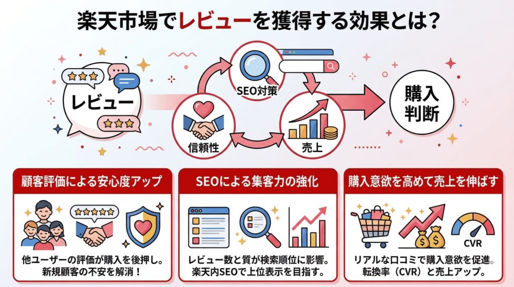 楽天市場でレビューを獲得する効果とは？