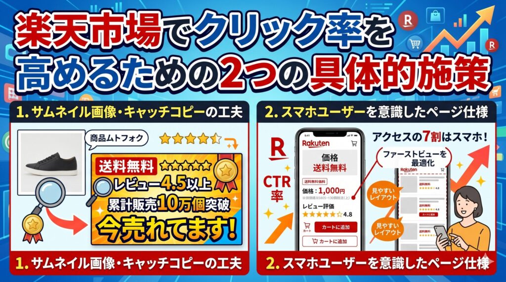 楽天市場でクリック率を高めるための2つの具体的施策