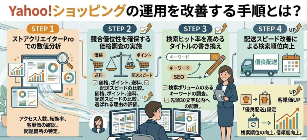 Yahoo!ショッピングの運用を改善する手順とは?