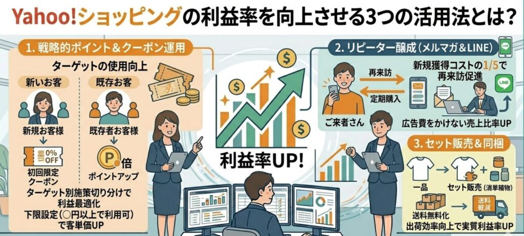 Yahoo!ショッピングの利益率を向上させる3つの活用法とは?