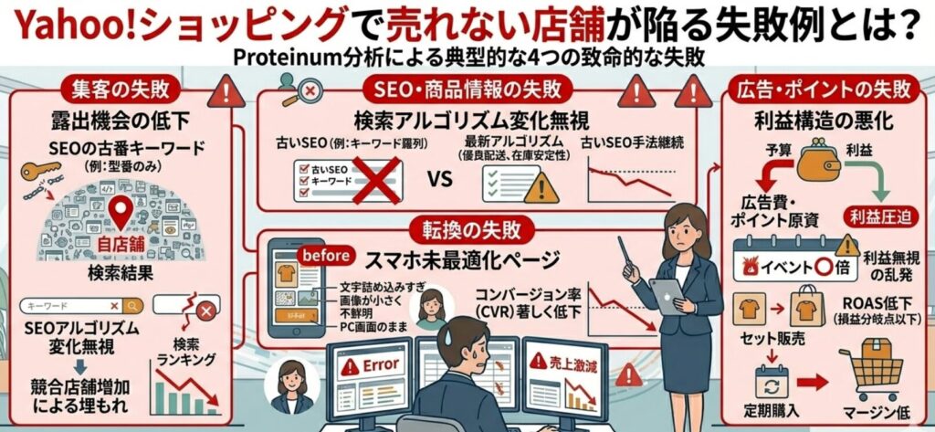 Yahoo!ショッピングで売れない店舗が陥る失敗例とは?