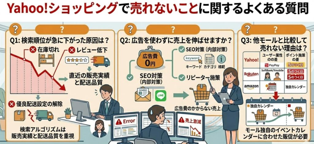 Yahoo!ショッピングでの売上に関するよくある質問