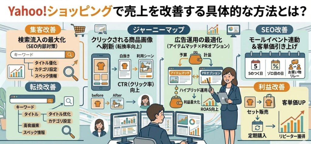 Yahoo!ショッピングで売上を改善する具体的な方法とは?