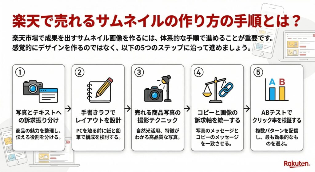 楽天で売れるサムネイルの作り方の手順とは？