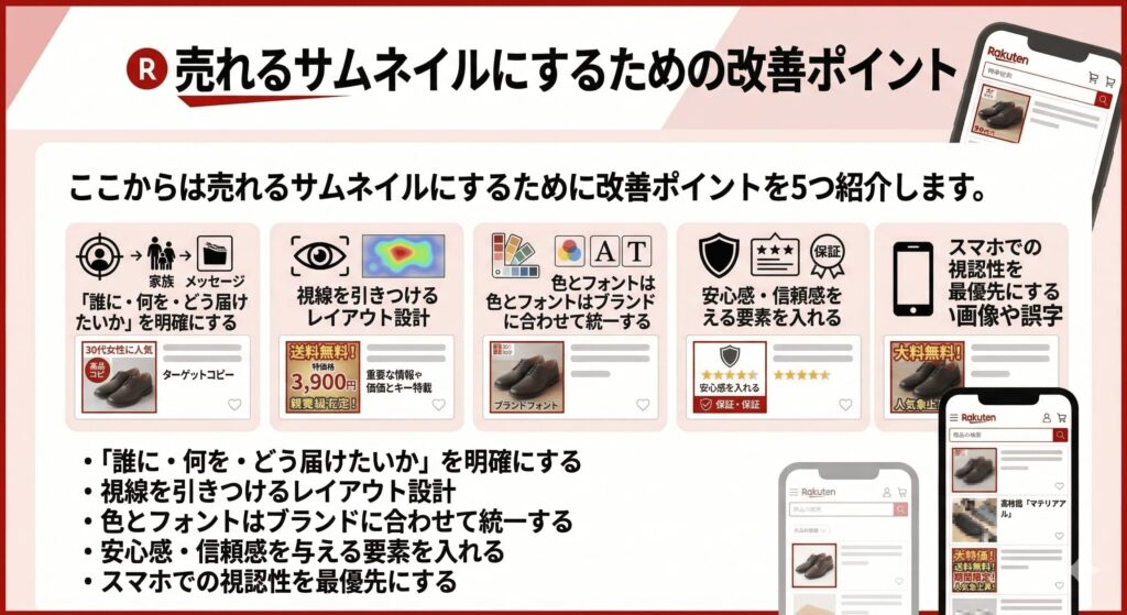 売れるサムネイルにするための改善ポイント