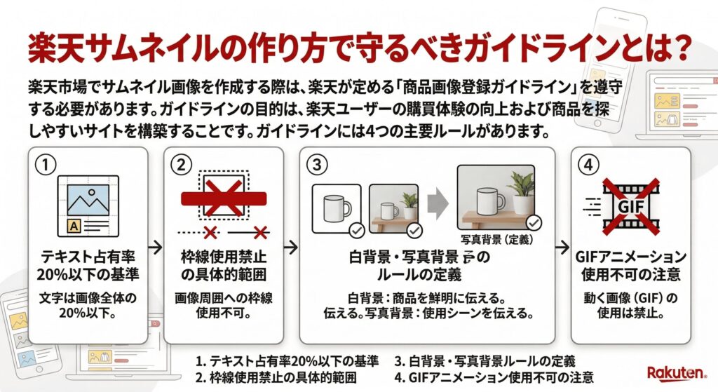 楽天サムネイルの作り方で守るべきガイドラインとは？