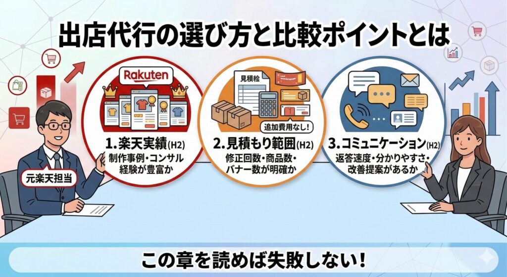楽天市場の出店代行の選び方と比較ポイントとは？