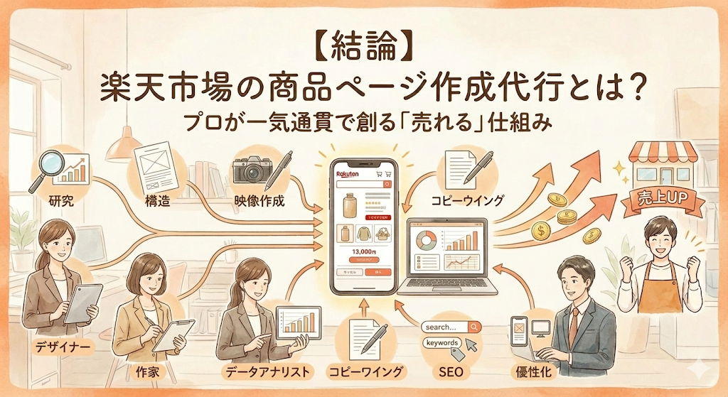 【結論】楽天市場の商品ページ作成代行とは？