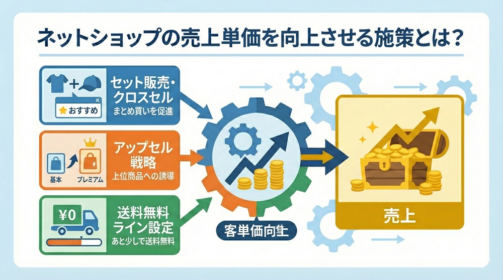 ネットショップの売上単価を向上させる施策とは？