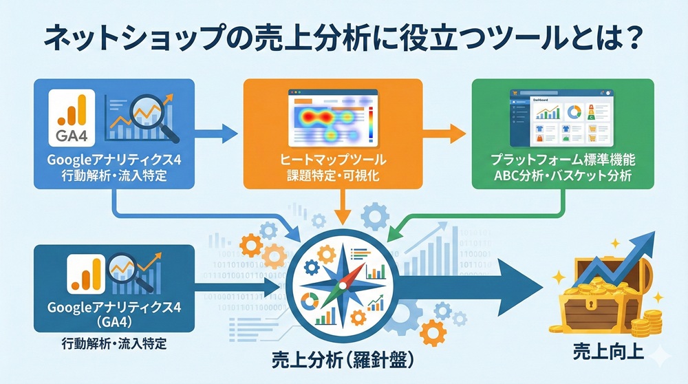 ネットショップの売上分析に役立つツールとは？