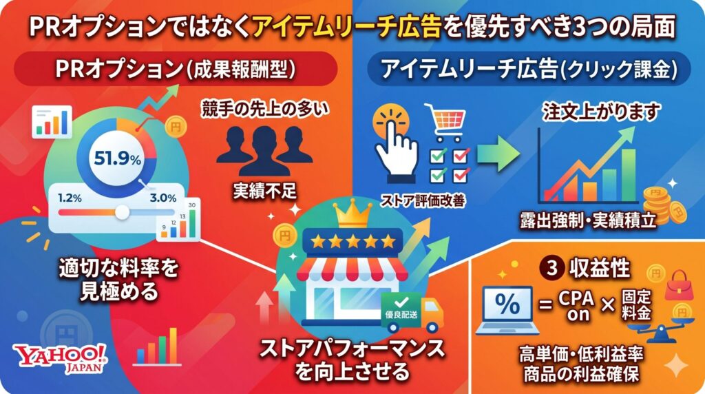 PRオプションではなくアイテムリーチ広告を優先すべき3つの局面とは？