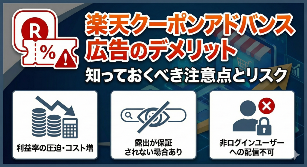 楽天クーポンアドバンス広告のデメリット