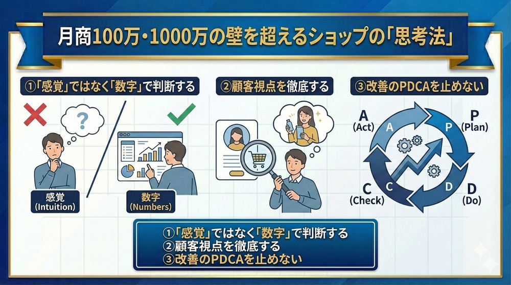月商100万・1000万の壁を超えるショップの「思考法」