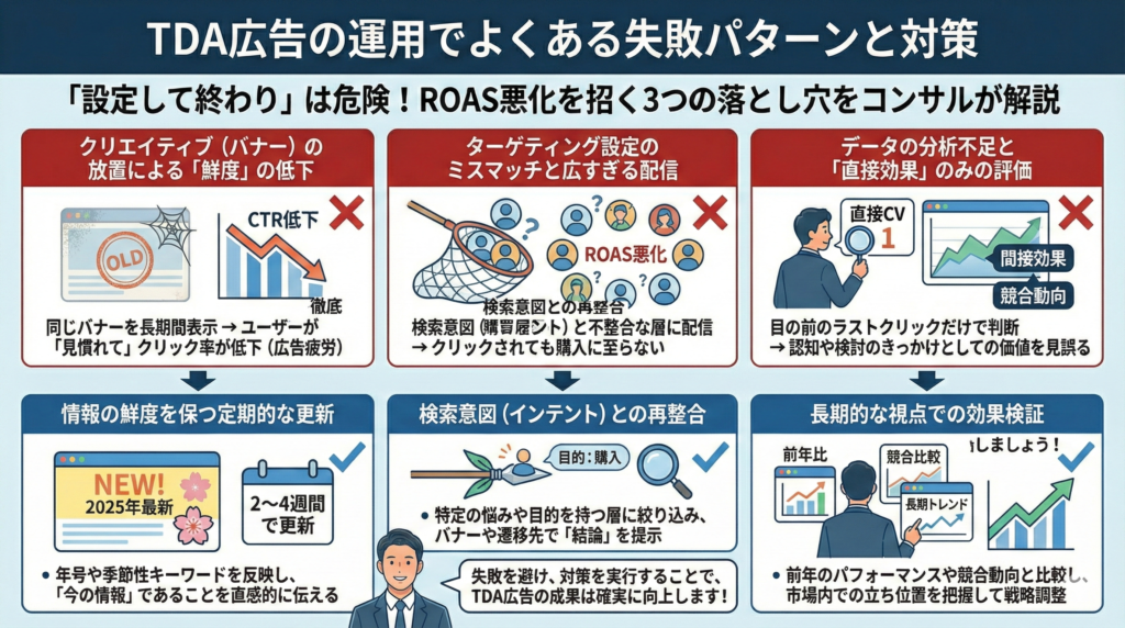 TDA広告の運用でよくある失敗パターンと対策