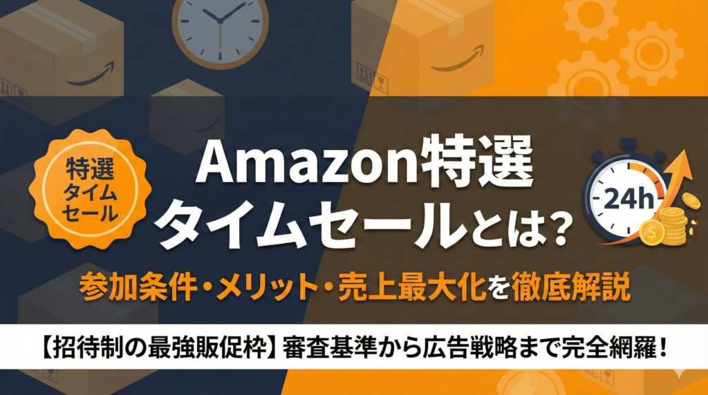 Amazon特選タイムセールとは？参加条件やメリット、売上を最大化する方法を徹底解説