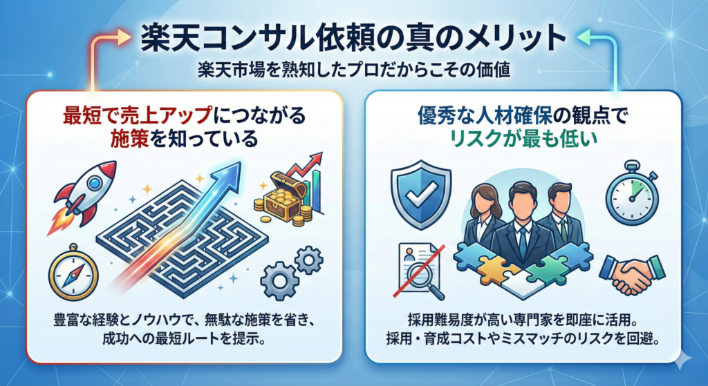 楽天のコンサル会社に依頼するメリットとは？