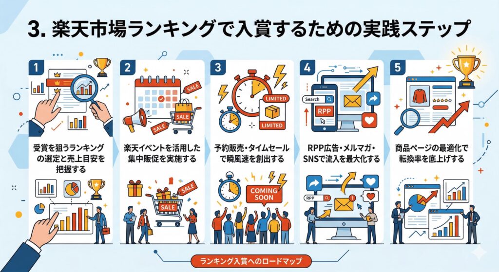楽天市場ランキングで入賞するための実践ステップ