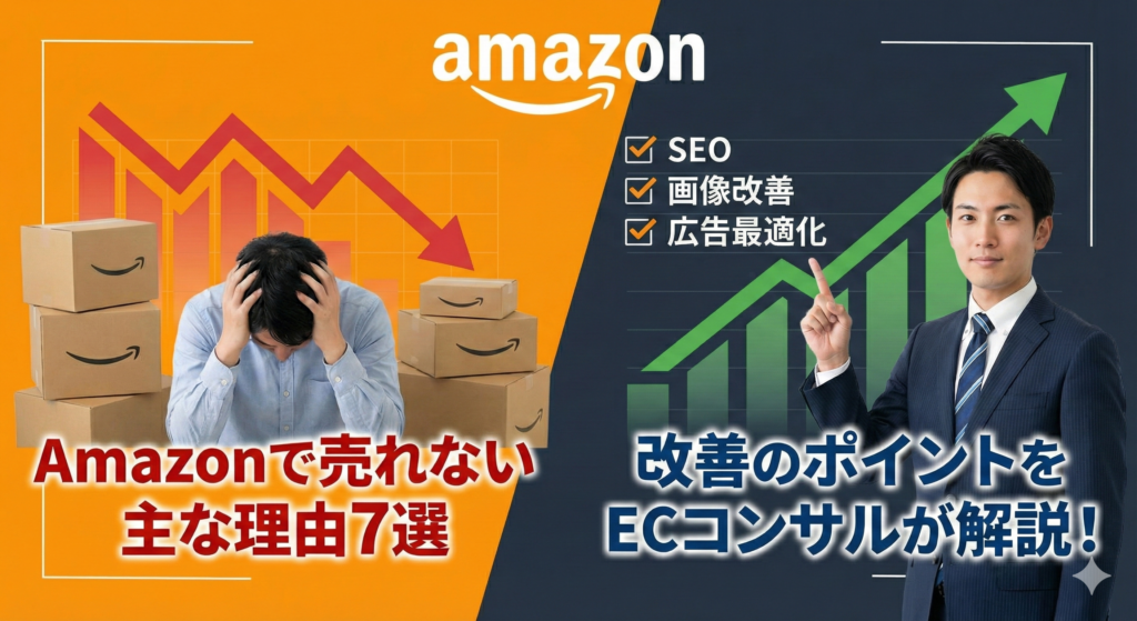 【2026最新】Amazonで売れない主な理由7選｜改善のポイントをECコンサルが解説！