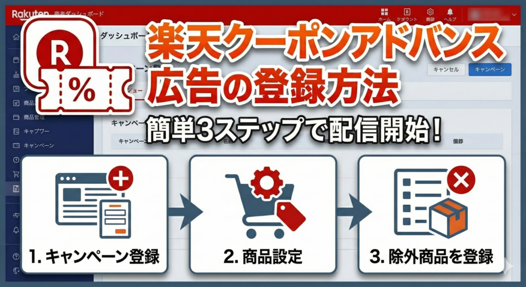 楽天クーポンアドバンス広告の登録方法